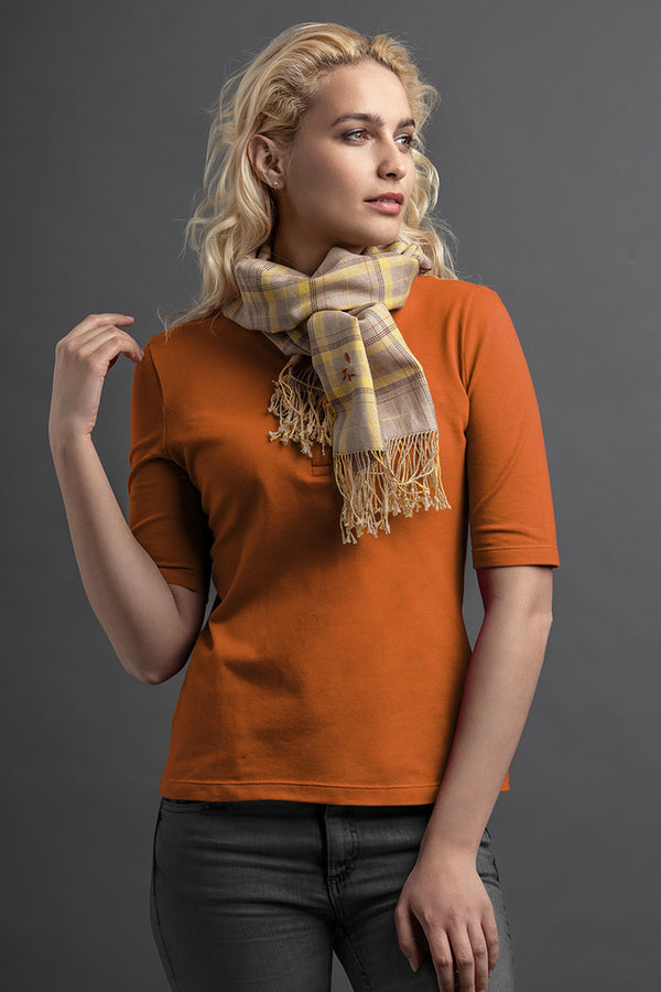 Women's Lati Polo And Scarf